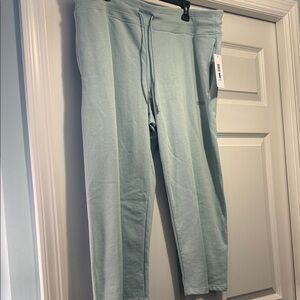DKNY Sport Women’s Light Blue Crop Drawstring Sweatpants Size XL NWT Very soft